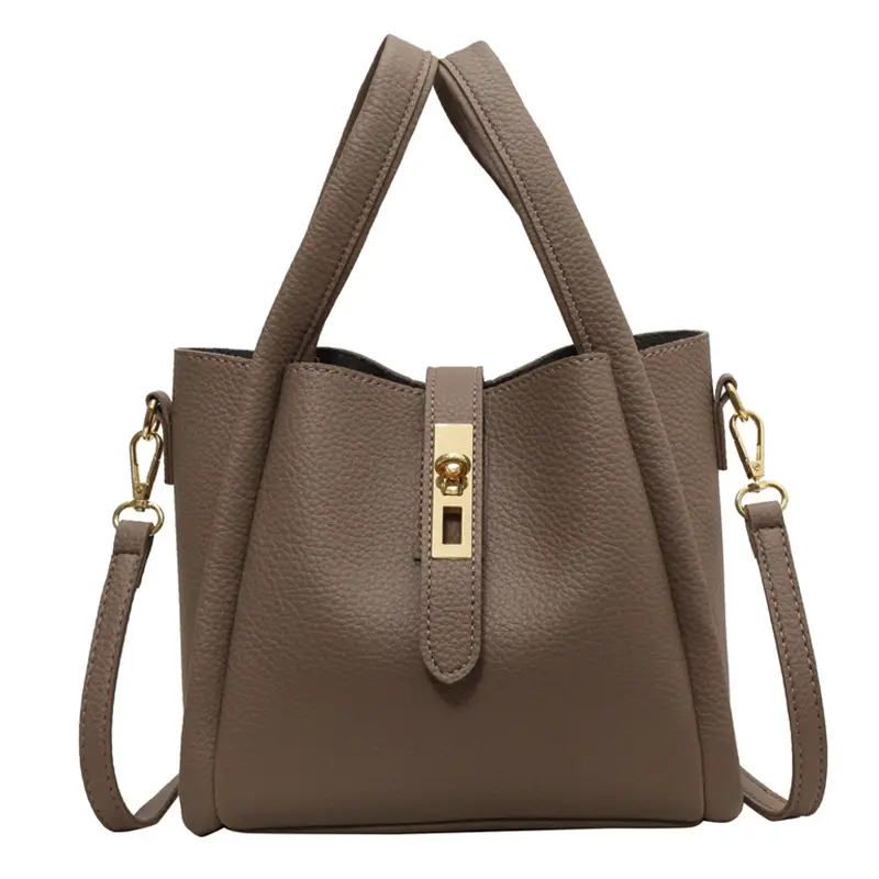Women's Beige Textured Shoulder Messenger Bag 2023 - Image 5