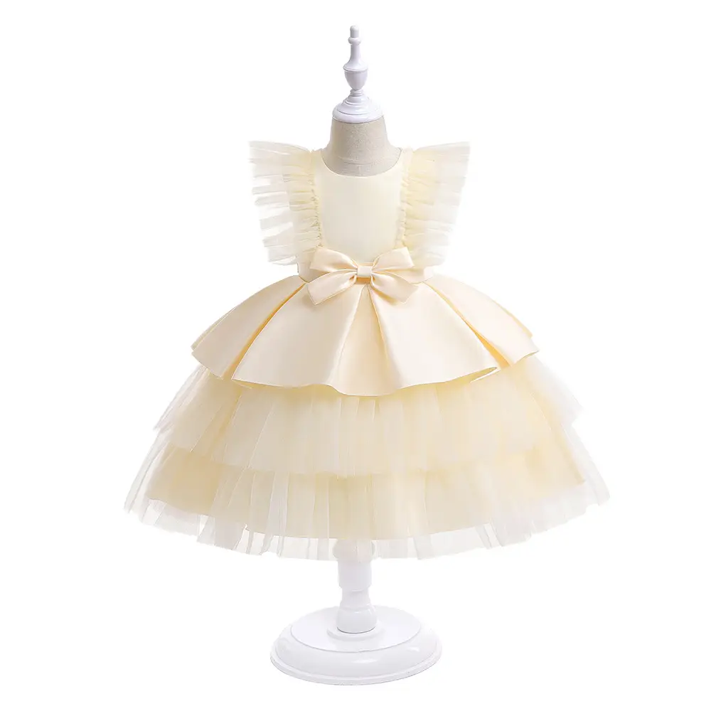 Green Multi-Layer Pettiskirt Party Dress for Girls - Image 3