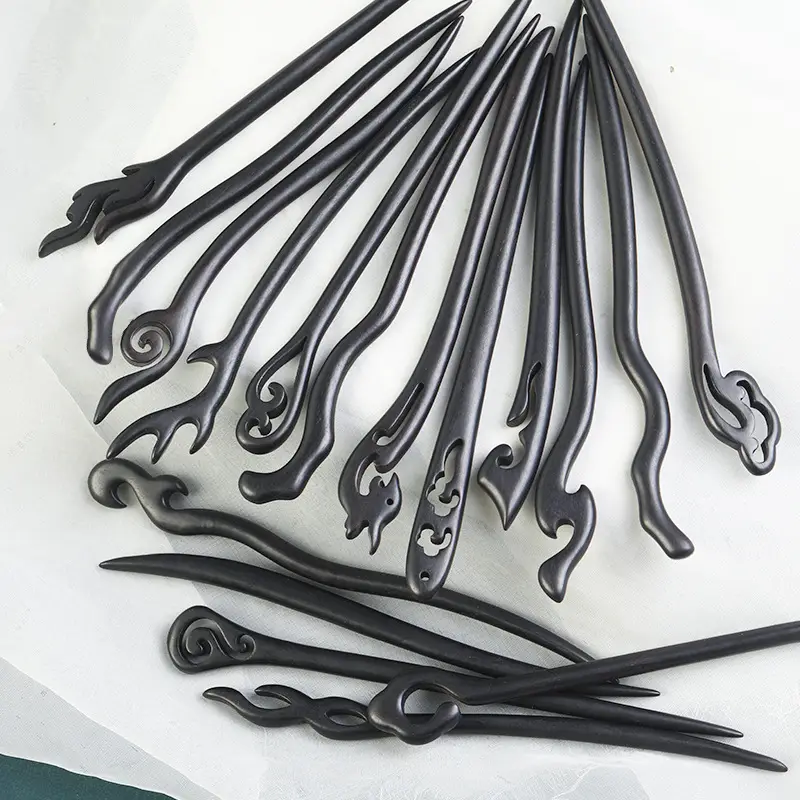 New Chinese Style Ebony Hairpin Chopsticks Wholesale - Image 78