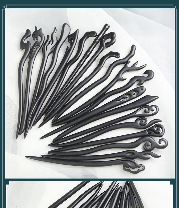 New Chinese Style Ebony Hairpin Chopsticks Wholesale — feature 2
