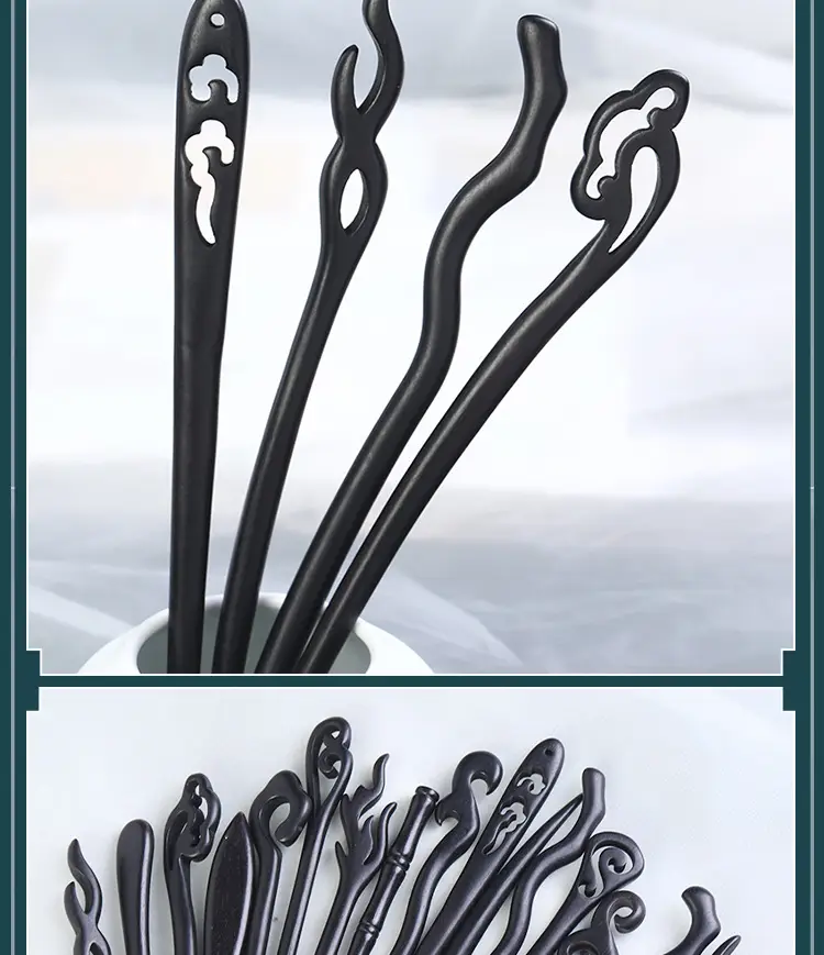 New Chinese Style Ebony Hairpin Chopsticks Wholesale — feature 5