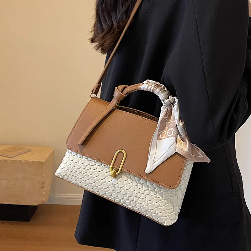 Vintage Brown Textured Shoulder Crossbody Bag for Women 2026 - Image 8