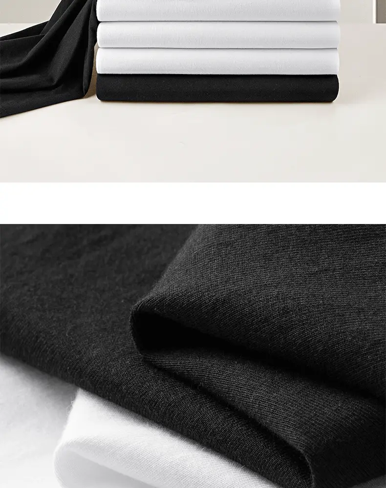 Xinjiang Long-Staple Cotton T-Shirt Black Round Neck — feature 10