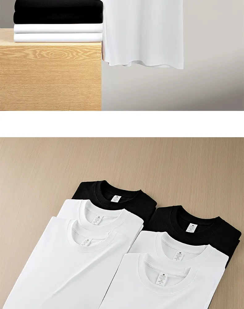 Xinjiang Long-Staple Cotton T-Shirt Black Round Neck — feature 8