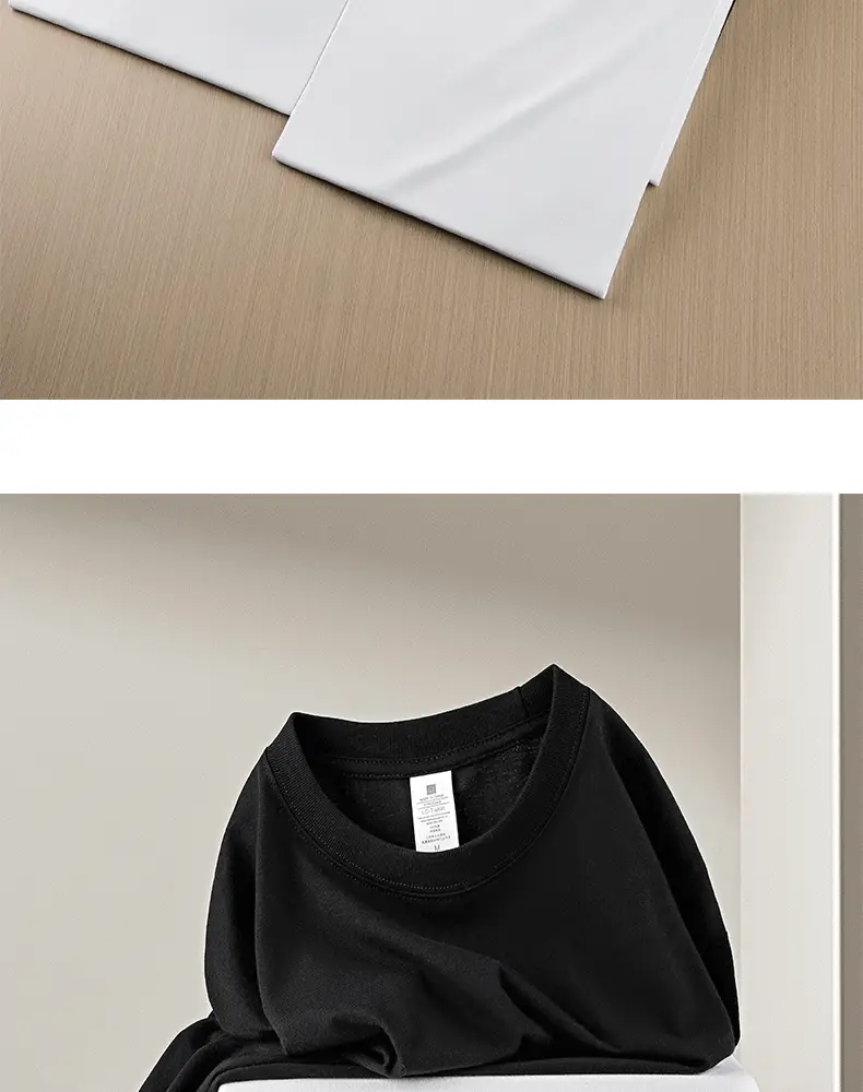 Xinjiang Long-Staple Cotton T-Shirt Black Round Neck — feature 9
