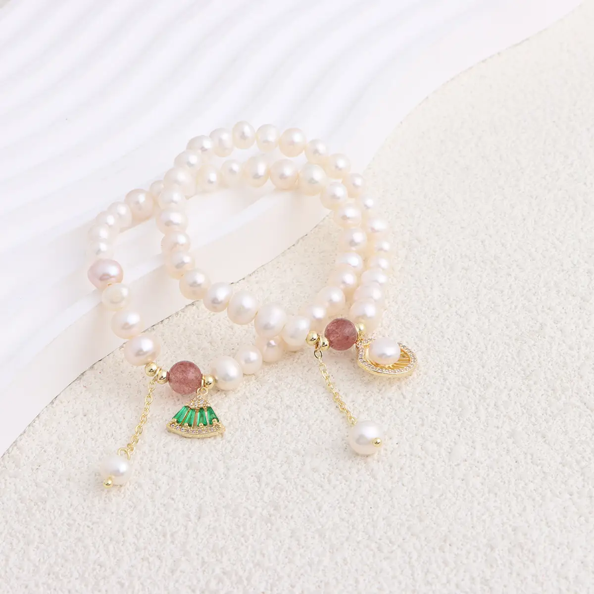 Natural Freshwater Pearl Bracelet Love Heart Design - Image 20