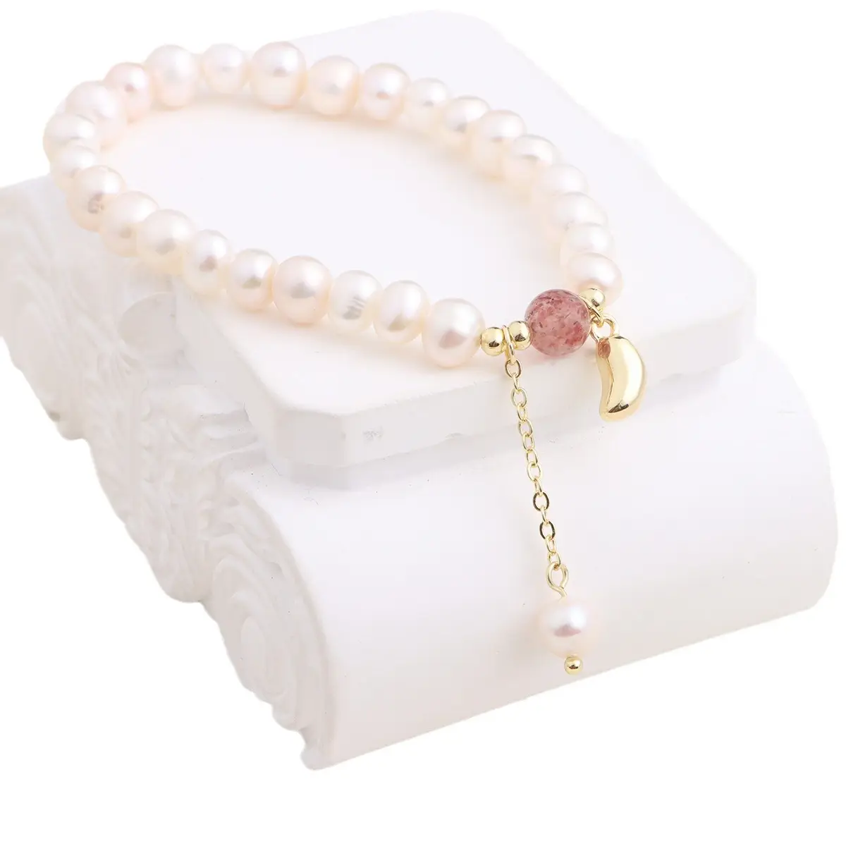 Natural Freshwater Pearl Bracelet Love Heart Design - Image 21