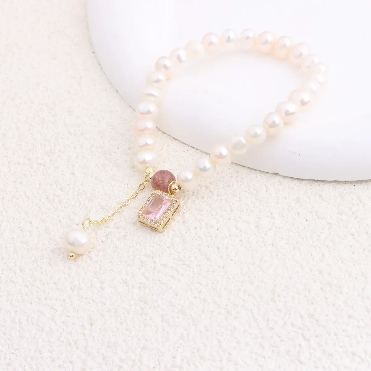 Natural Freshwater Pearl Bracelet Love Heart Design — feature 19