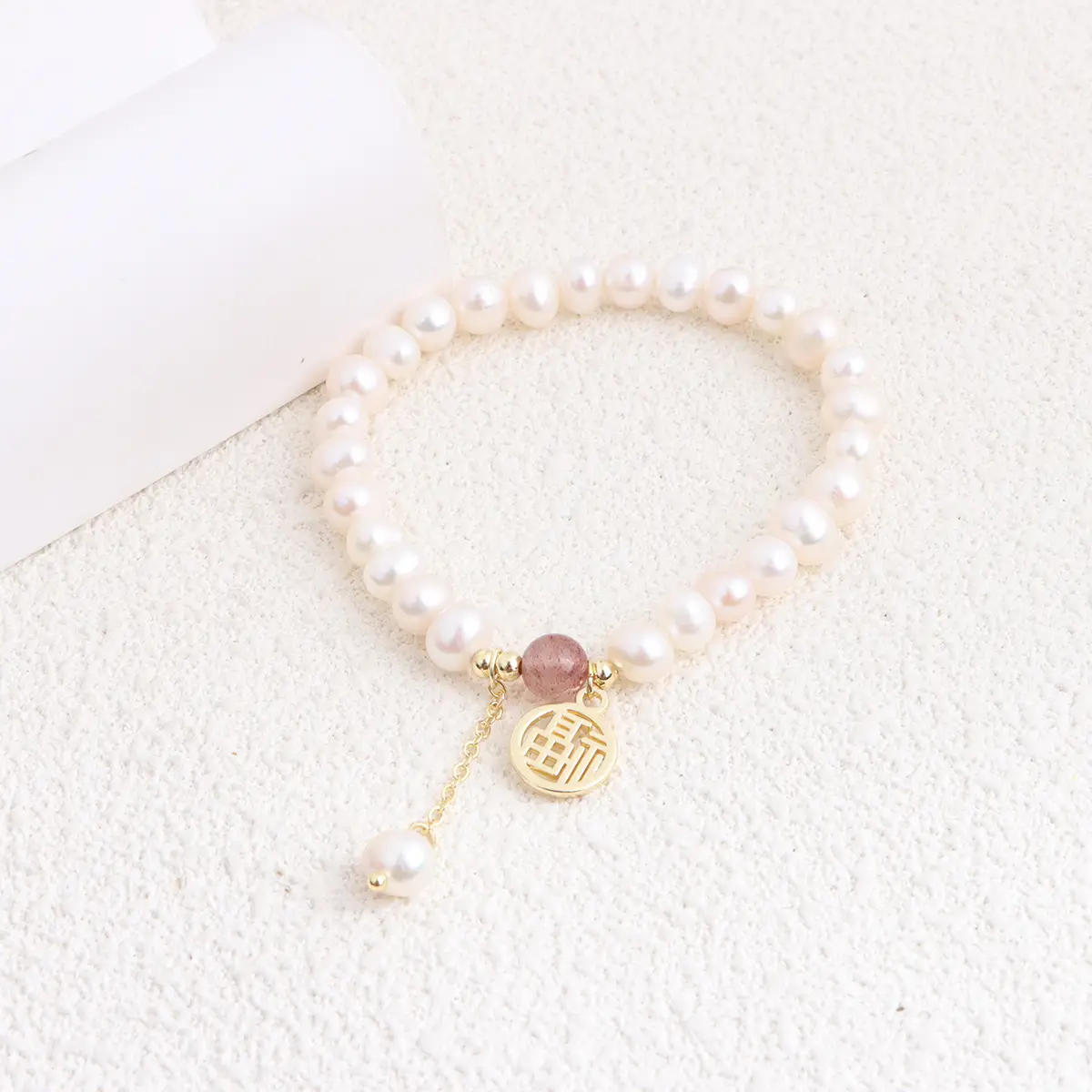Natural Freshwater Pearl Bracelet Love Heart Design — feature 22