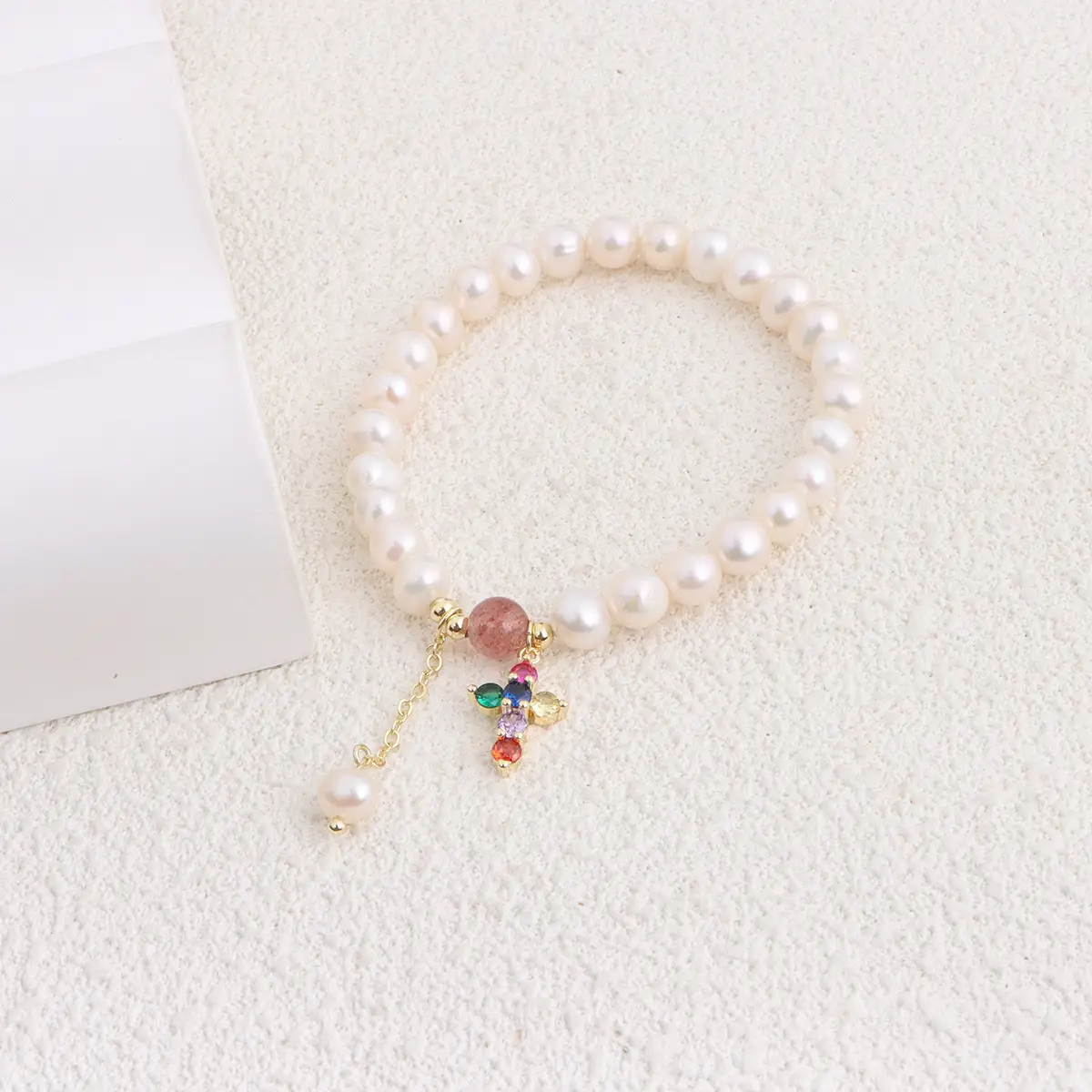 Natural Freshwater Pearl Bracelet Love Heart Design — feature 27