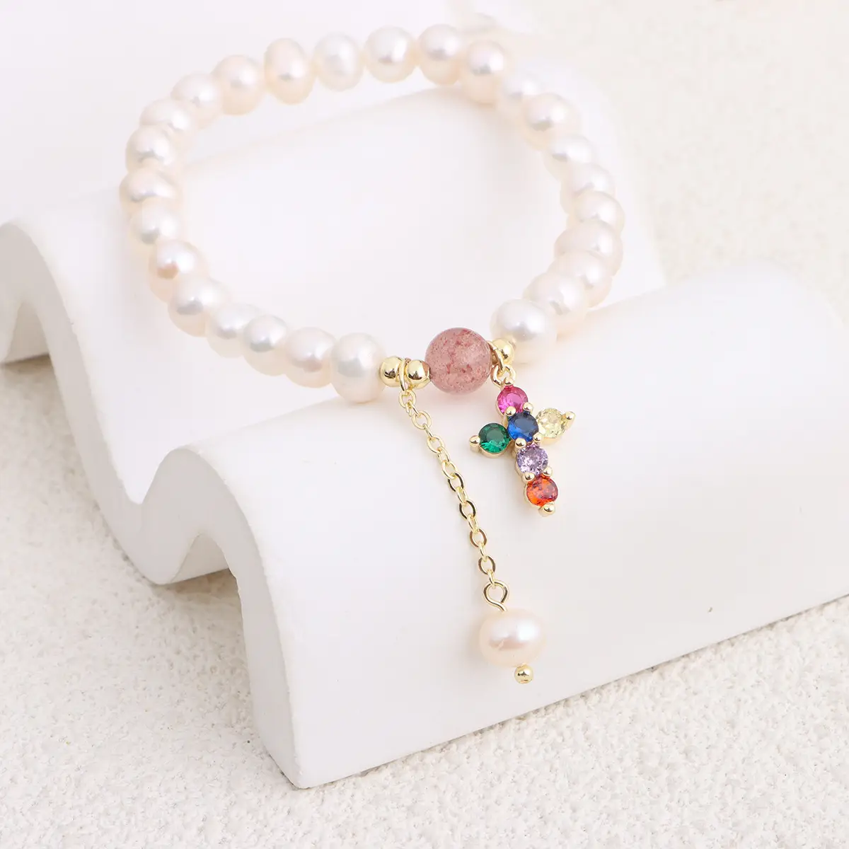 Natural Freshwater Pearl Bracelet Love Heart Design — feature 28