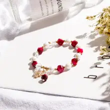 Natural Freshwater Pearl Bracelet Love Heart Design — feature 3