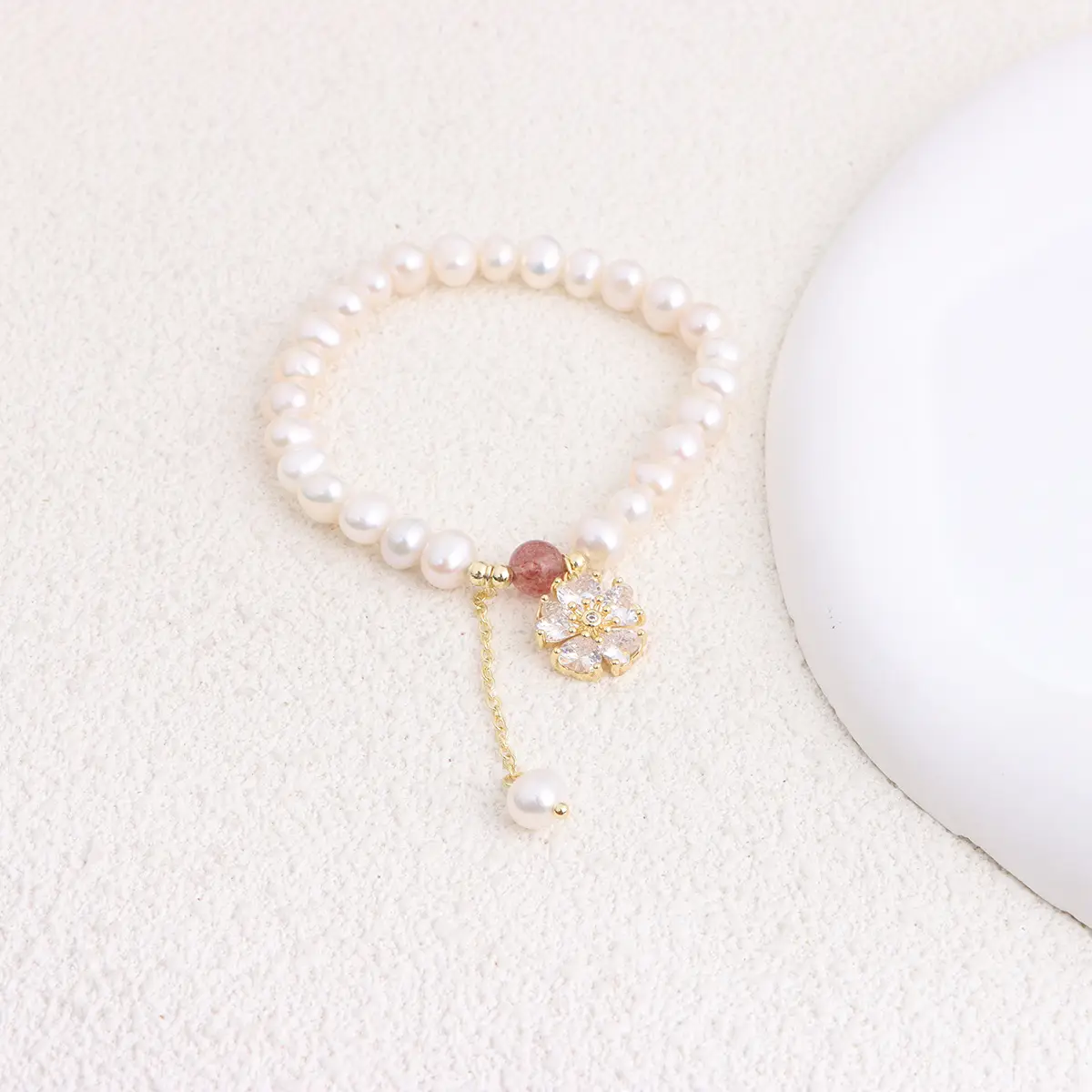 Natural Freshwater Pearl Bracelet Love Heart Design — feature 31