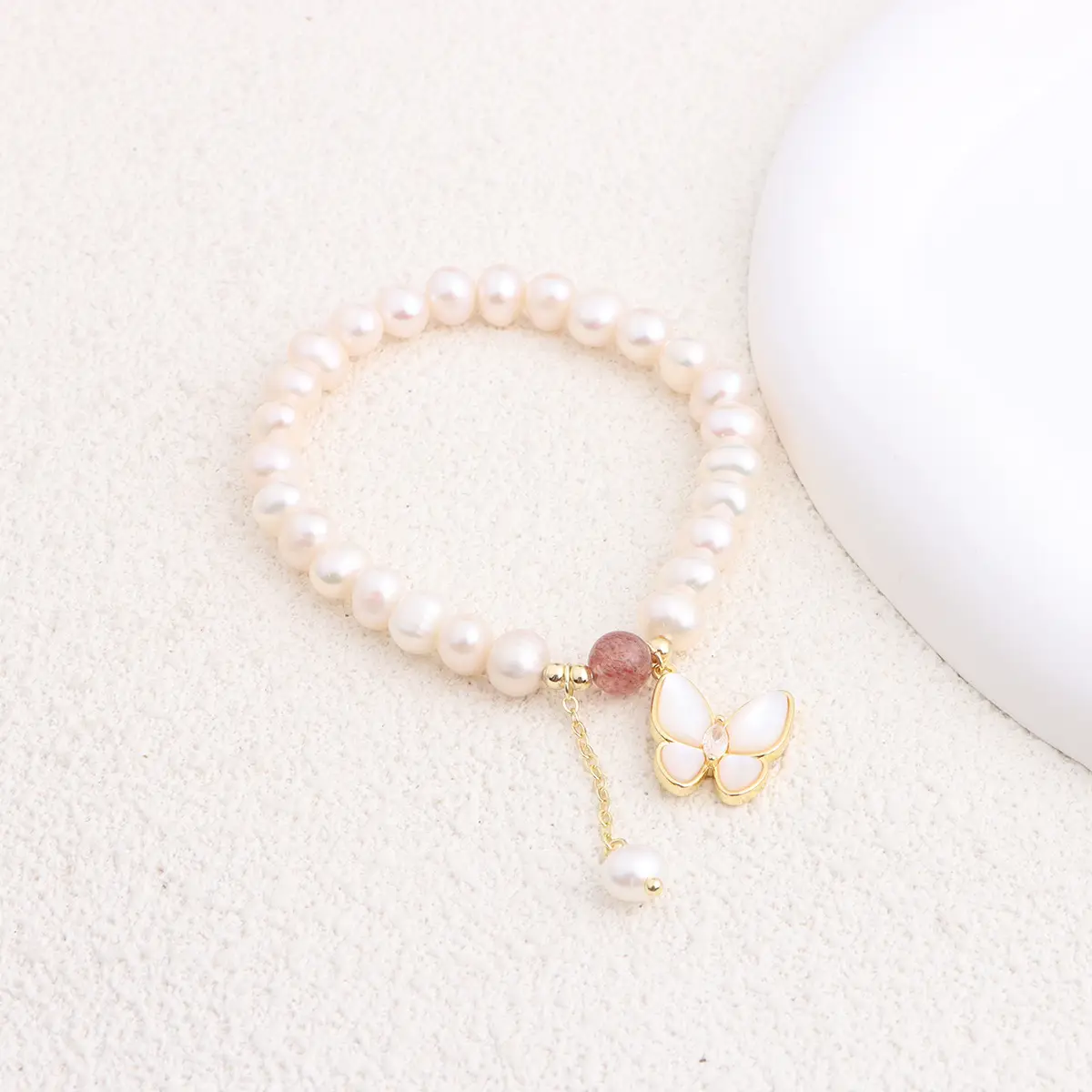 Natural Freshwater Pearl Bracelet Love Heart Design — feature 39