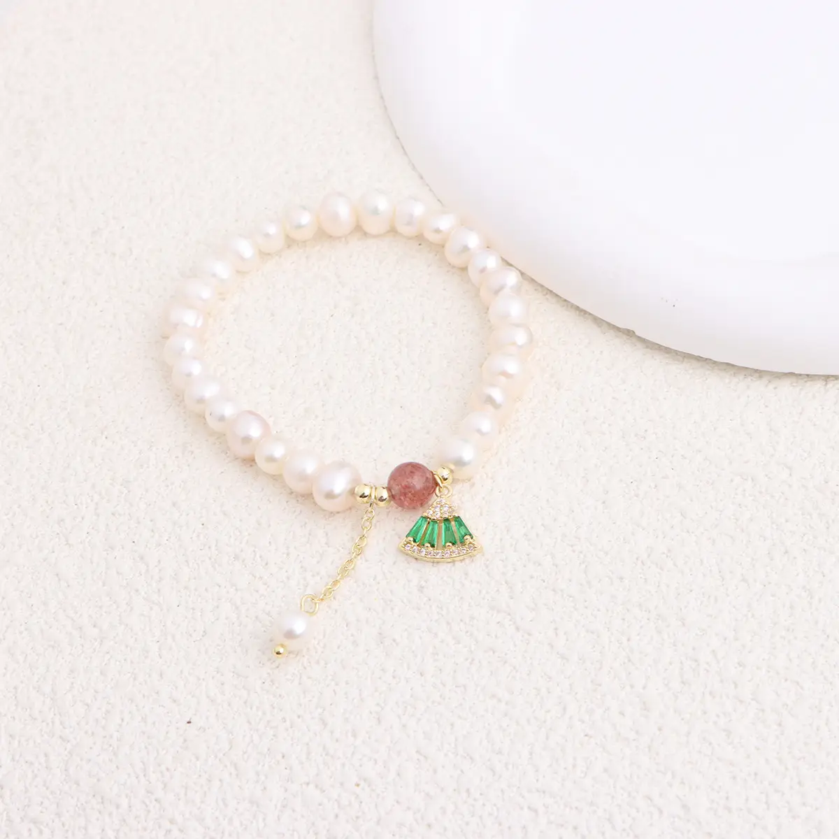 Natural Freshwater Pearl Bracelet Love Heart Design — feature 46