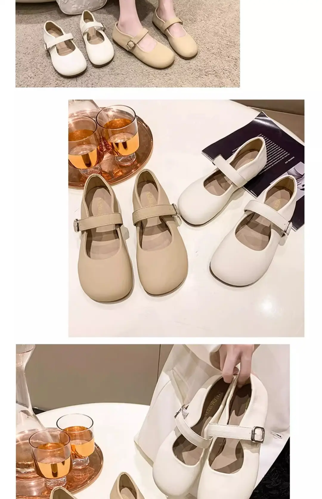 Mary Jane Shoes Women's Flat Shoes 2025 Spring and Autumn New Shallow Mouth Granny Shoes Gentle Style with Skirt Small Leather Shoes — feature 13