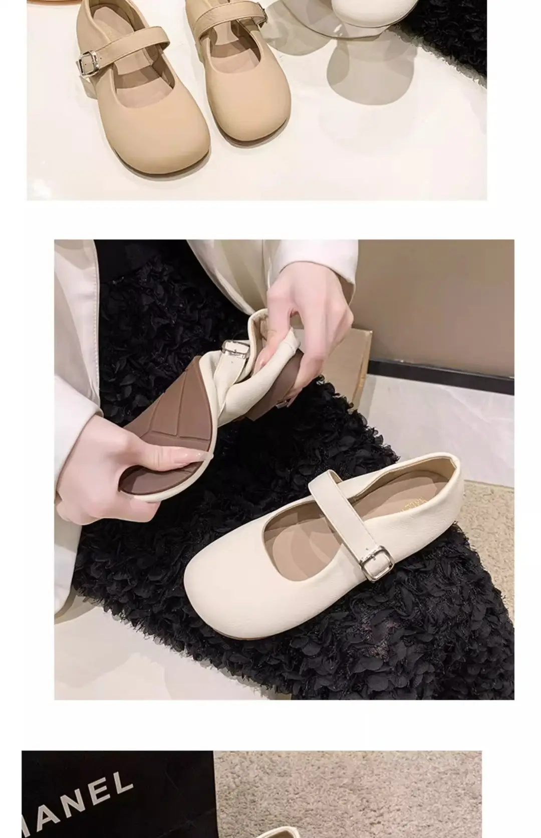 Mary Jane Shoes Women's Flat Shoes 2025 Spring and Autumn New Shallow Mouth Granny Shoes Gentle Style with Skirt Small Leather Shoes — feature 14