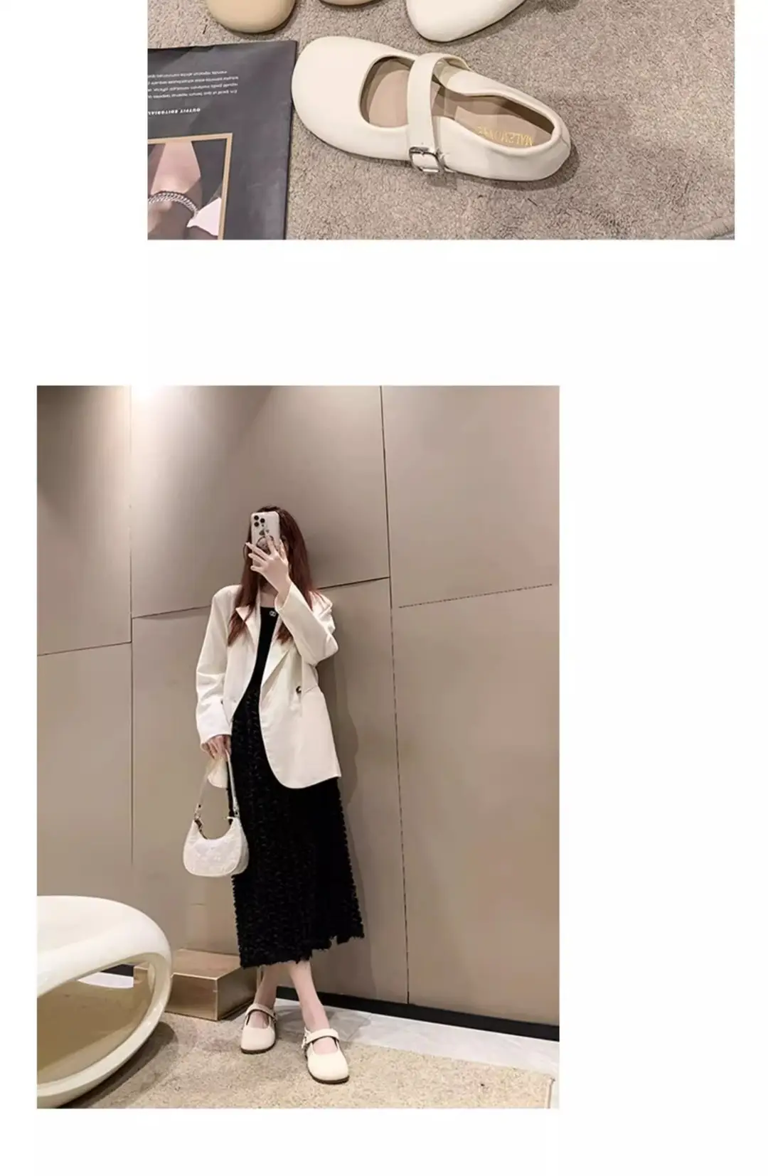 Mary Jane Shoes Women's Flat Shoes 2025 Spring and Autumn New Shallow Mouth Granny Shoes Gentle Style with Skirt Small Leather Shoes — feature 6
