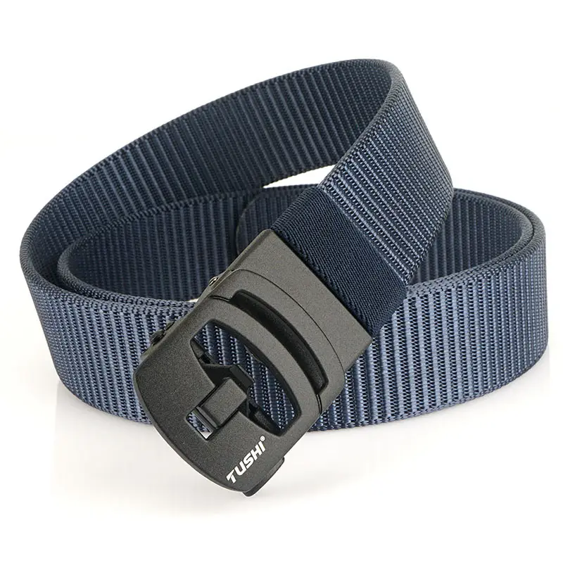 Nylon Belt with Toothless Buckle for Men - Image 4