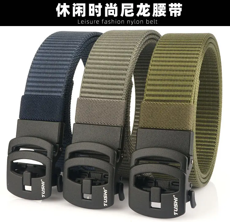Nylon Belt with Toothless Buckle for Men — feature 2