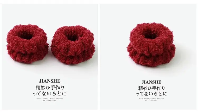 Red Fuzzy Straw Headband for Women High Pressure Hair Bundle — feature 5