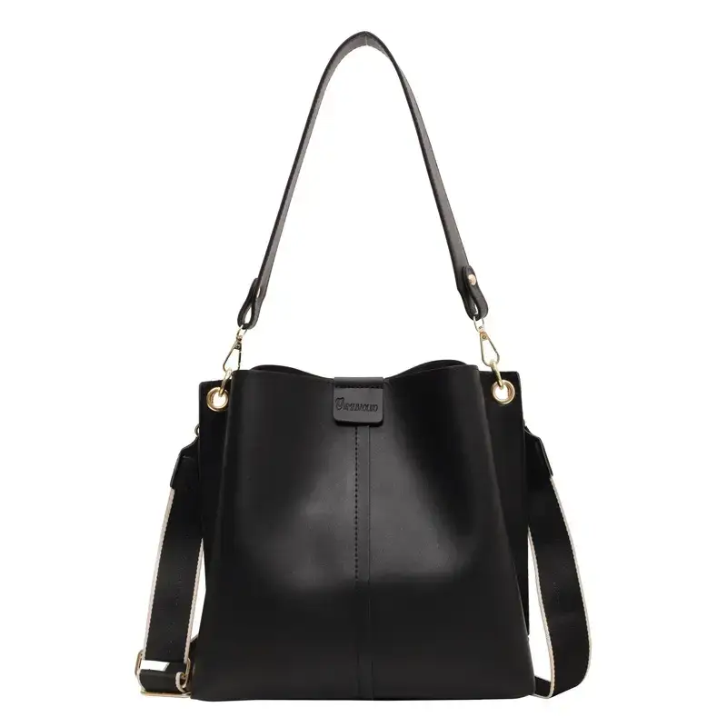 Women's Brown Leather Bucket Bag 2023 New Fashion - Image 9