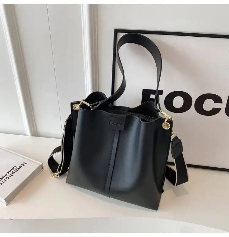 Women's Brown Leather Bucket Bag 2023 New Fashion — feature 35