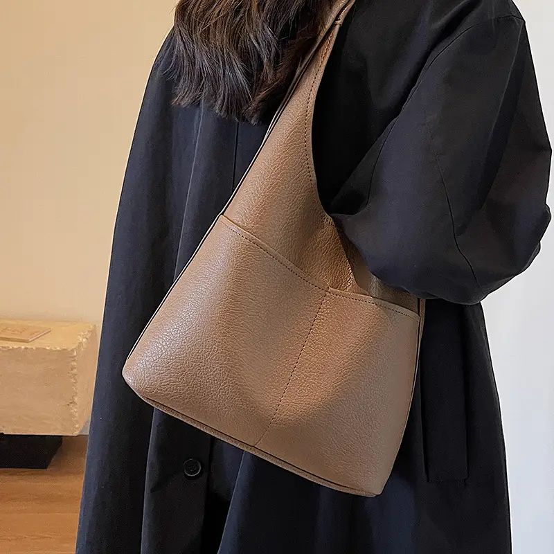 Brown Leather Shoulder Crossbody Bag for Women