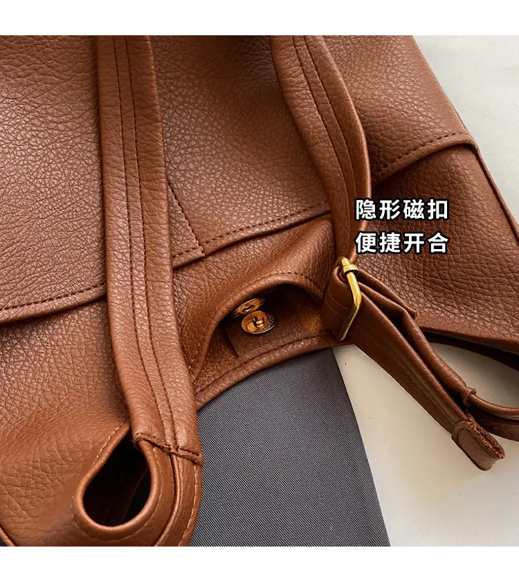 Brown Leather Shoulder Crossbody Bag for Women — feature 4