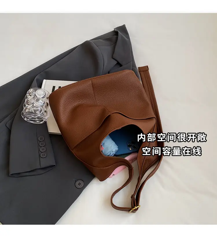 Brown Leather Shoulder Crossbody Bag for Women — feature 7
