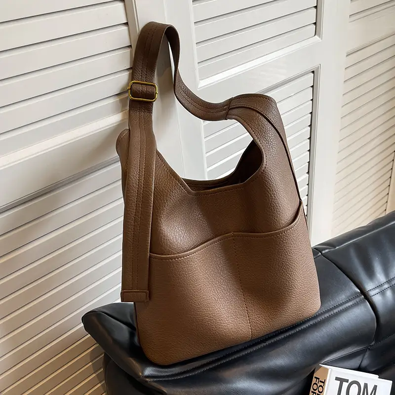 Brown Leather Shoulder Crossbody Bag for Women