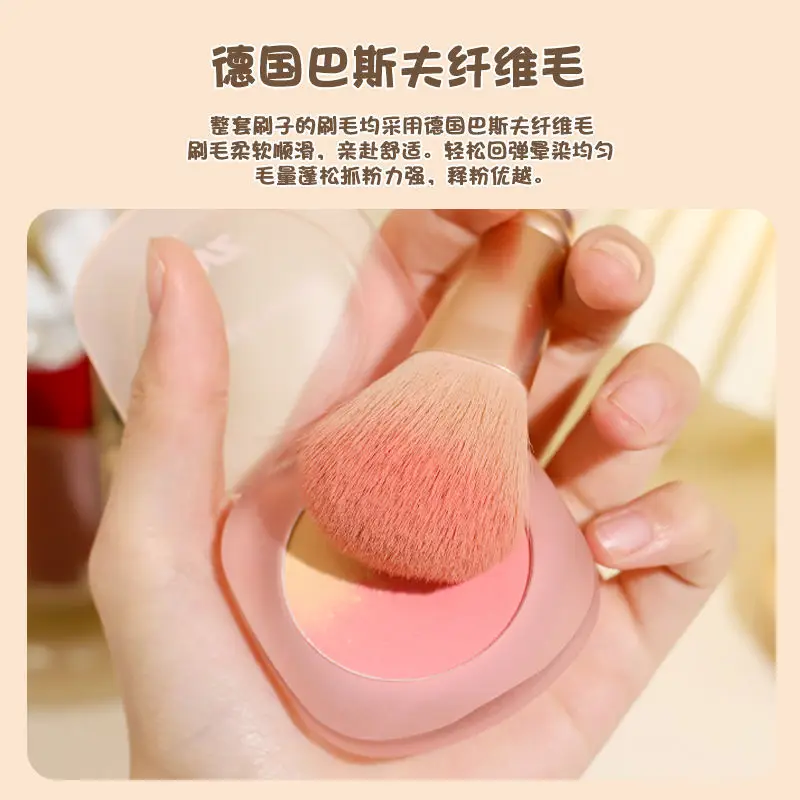 5-Piece Powder Eyeshadow Brush Set with Mirror - Image 6