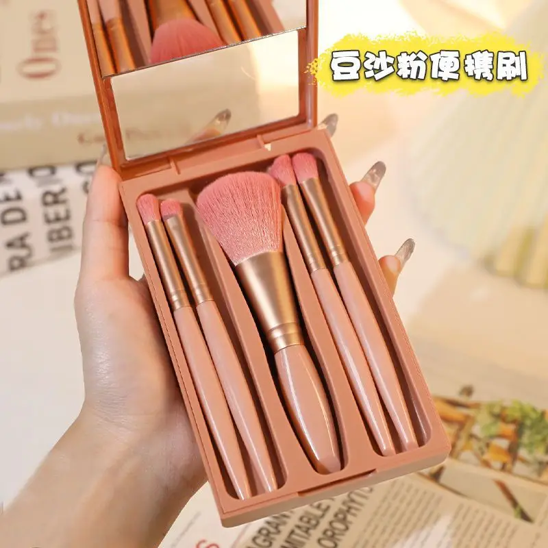 5-Piece Powder Eyeshadow Brush Set with Mirror - Image 3