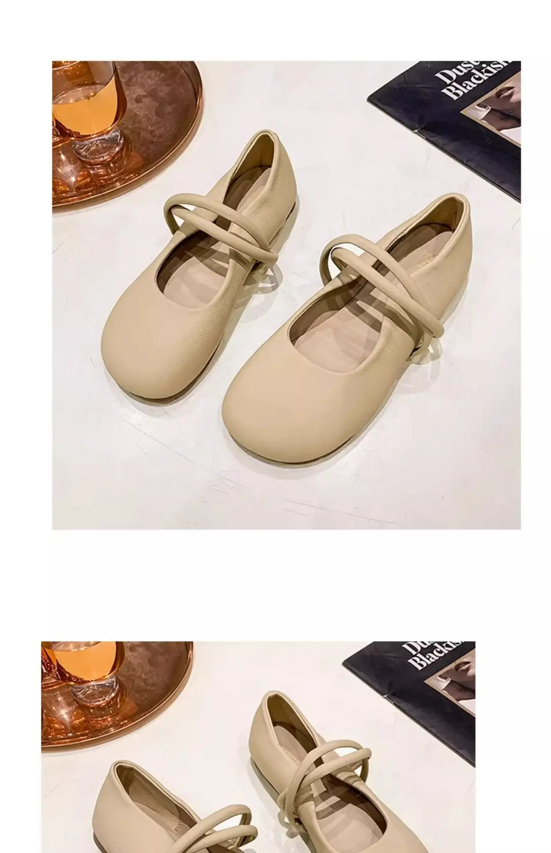 Flat Mary Jane Women's Shoes 2025 Autumn New Easiest for Match Soft Sole Round Toe Granny Shoes Slip-On Shallow Mouth Shoes — feature 23
