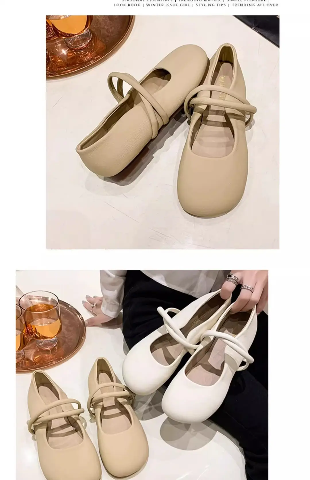 Flat Mary Jane Women's Shoes 2025 Autumn New Easiest for Match Soft Sole Round Toe Granny Shoes Slip-On Shallow Mouth Shoes — feature 27