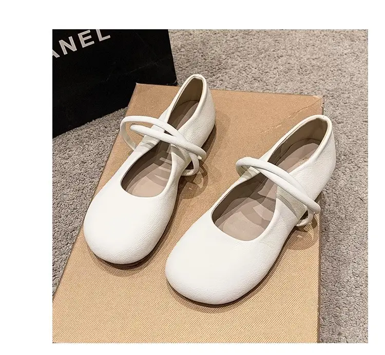 Flat Mary Jane Women's Shoes 2025 Autumn New Easiest for Match Soft Sole Round Toe Granny Shoes Slip-On Shallow Mouth Shoes — feature 29