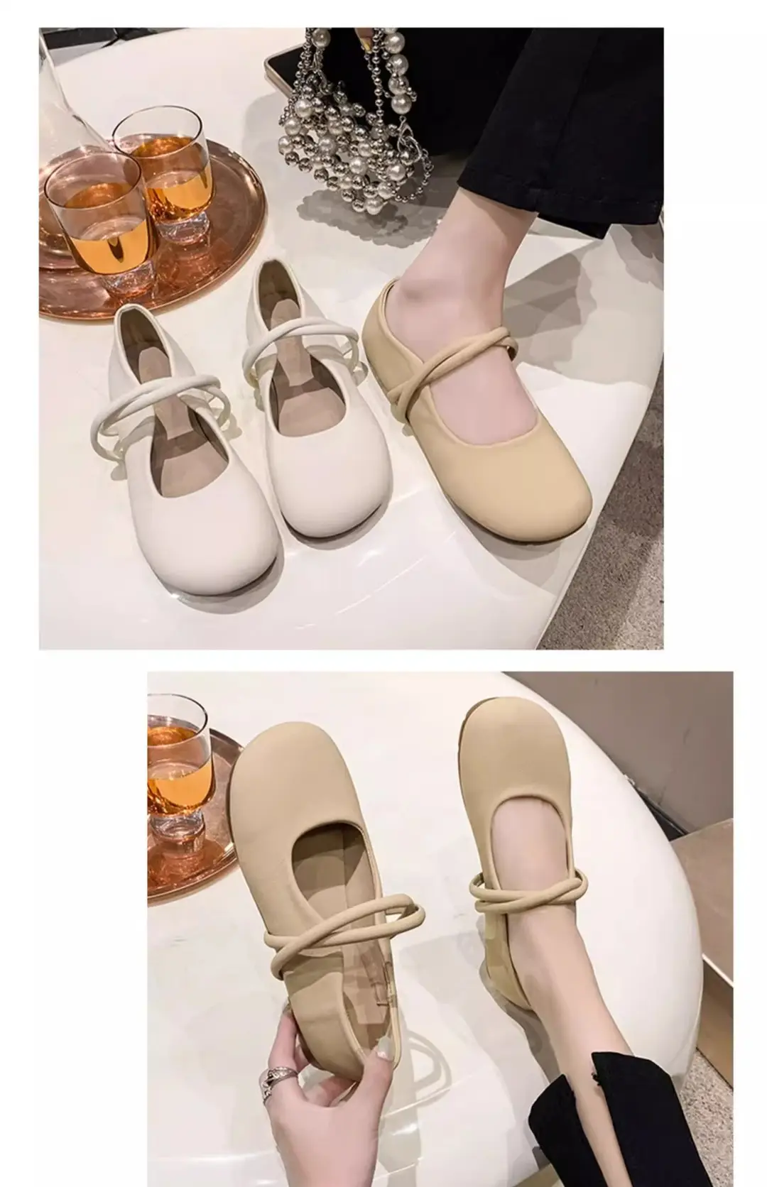 Flat Mary Jane Women's Shoes 2025 Autumn New Easiest for Match Soft Sole Round Toe Granny Shoes Slip-On Shallow Mouth Shoes — feature 6