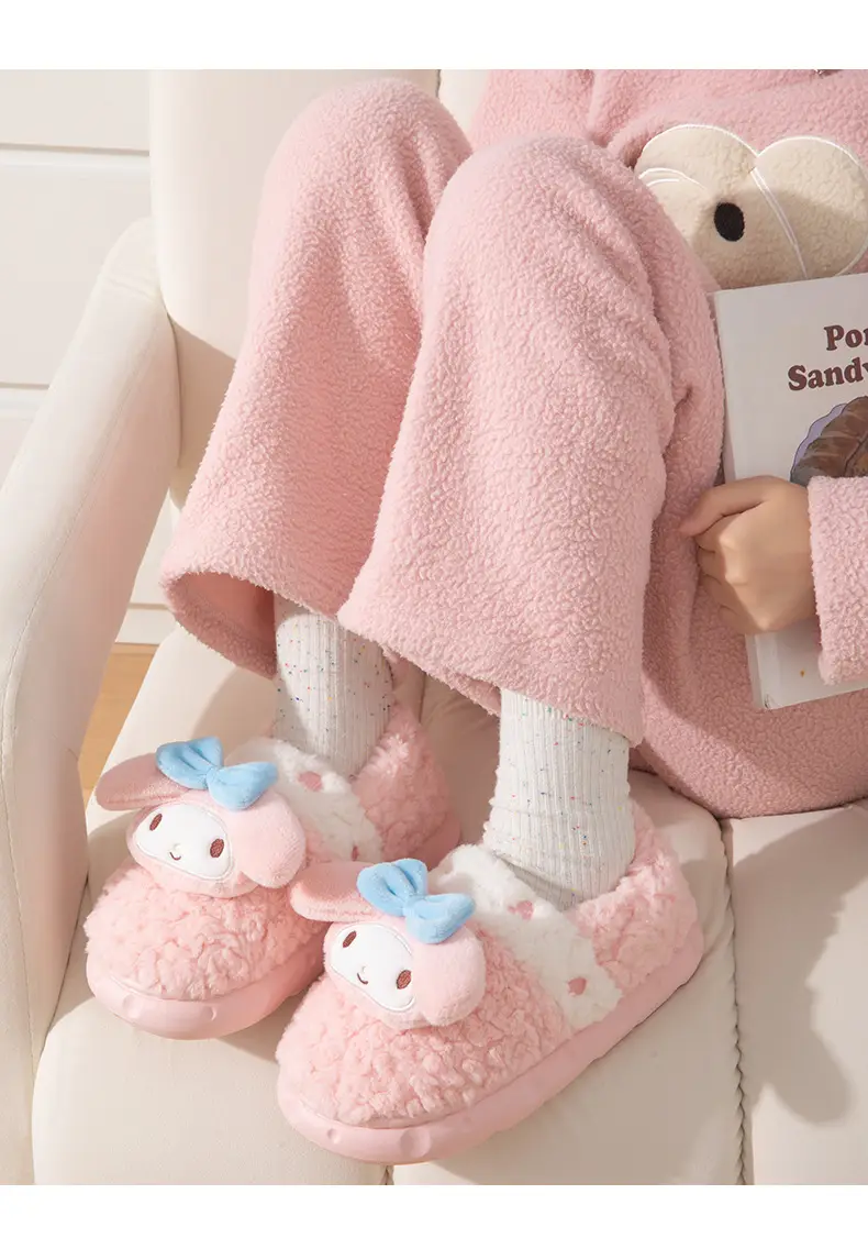 Nanbo wanmeildi cotton slippers winter cute girl heart indoor home genuine goods IP joint name Sanrio — feature 12