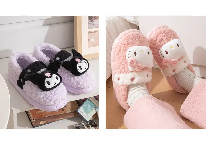 Nanbo wanmeildi cotton slippers winter cute girl heart indoor home genuine goods IP joint name Sanrio — feature 13