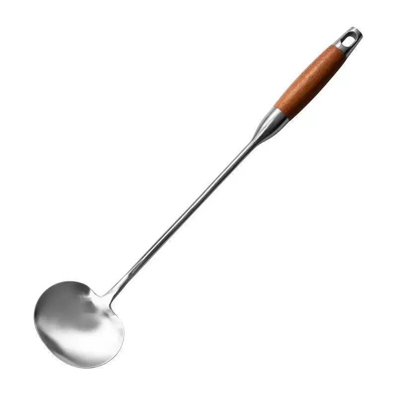 Stainless Steel Cooking Spoon Long Handle Thickeneded Frying Spoon - Image 11