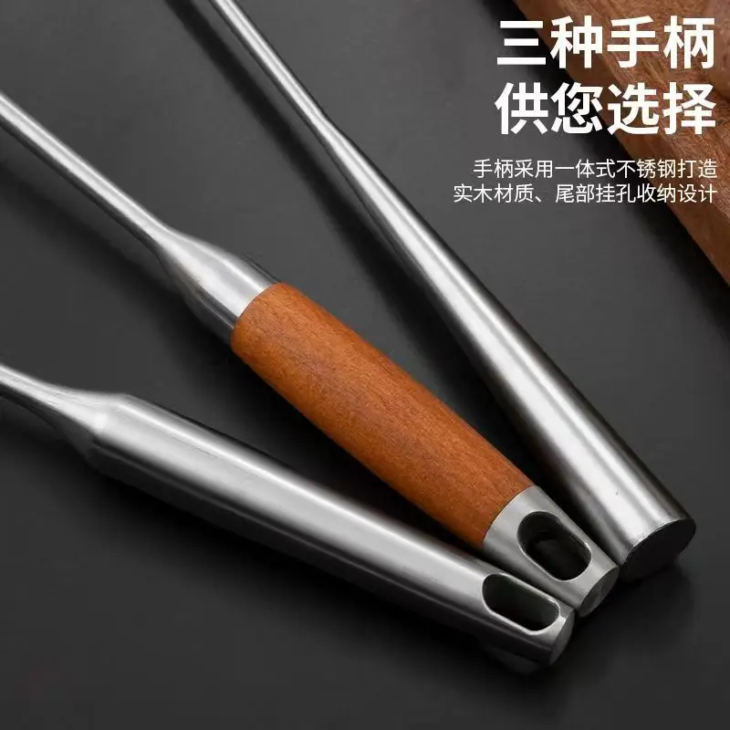 Stainless Steel Cooking Spoon Long Handle Thickeneded Frying Spoon — feature 4