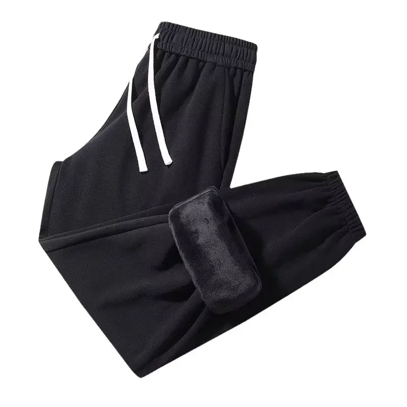 Men Fleece Lined Grey Ankle Tied Sweatpants - Image 7
