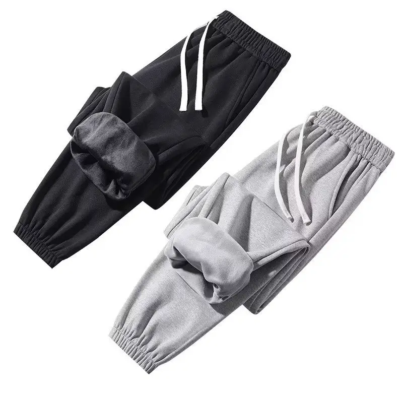 Men Fleece Lined Grey Ankle Tied Sweatpants — feature 29