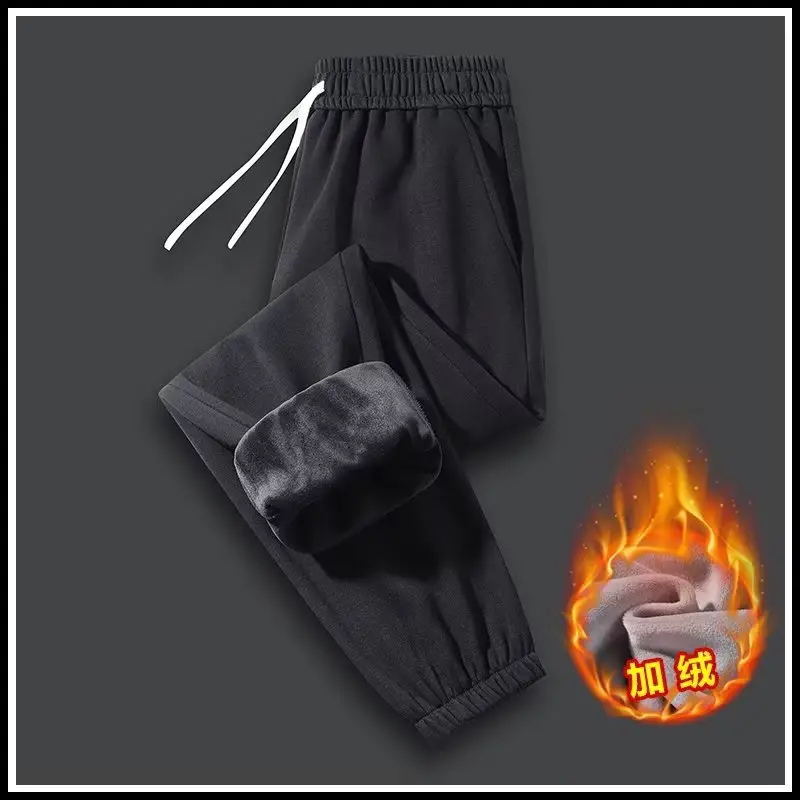 Men Fleece Lined Grey Ankle Tied Sweatpants — feature 4