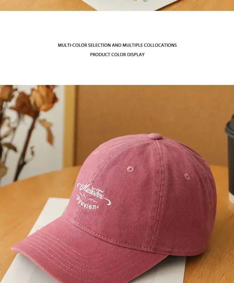 Men Women Beige Peak Cap Big Head Wide Brim — feature 13