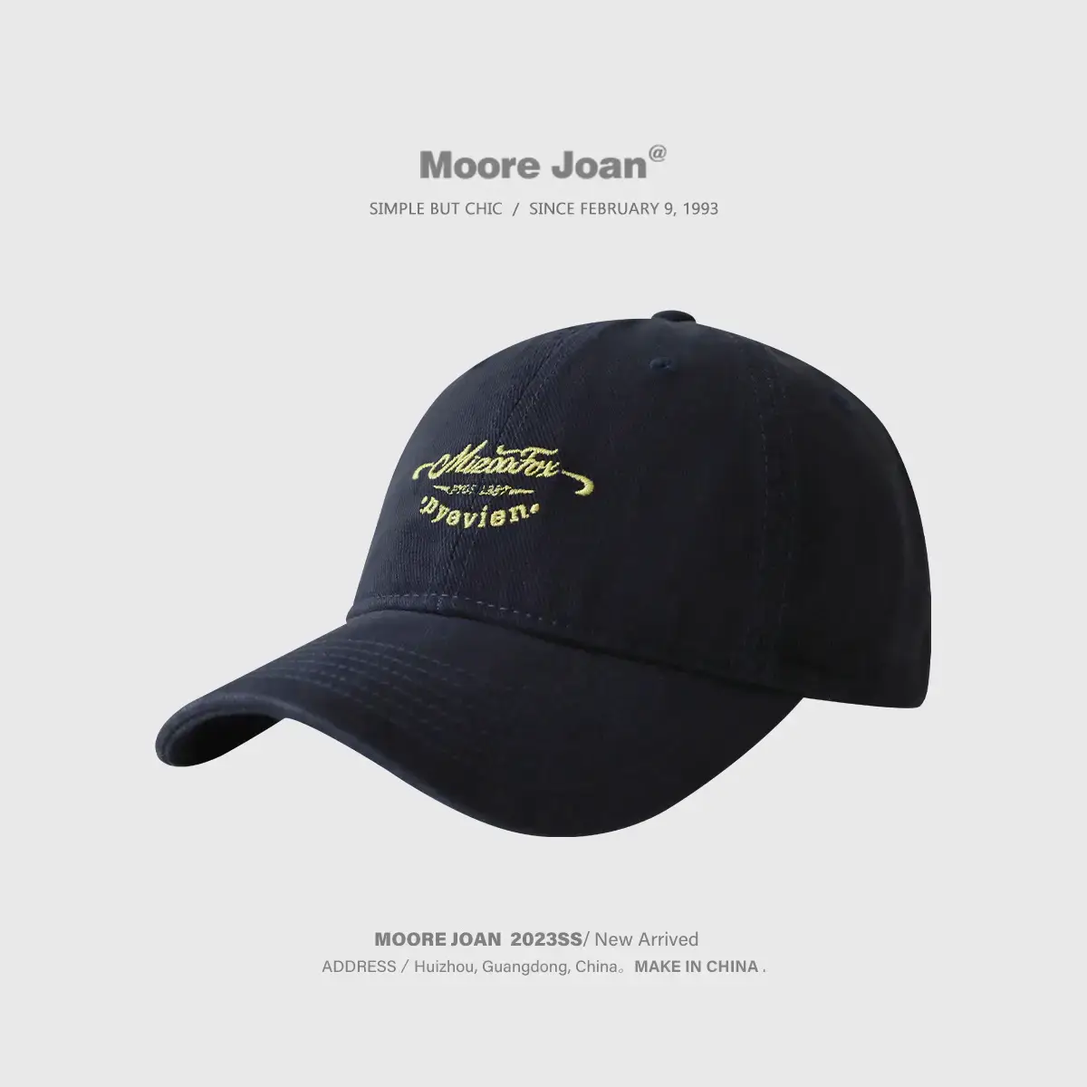 Men Women Beige Peak Cap Big Head Wide Brim - Image 6