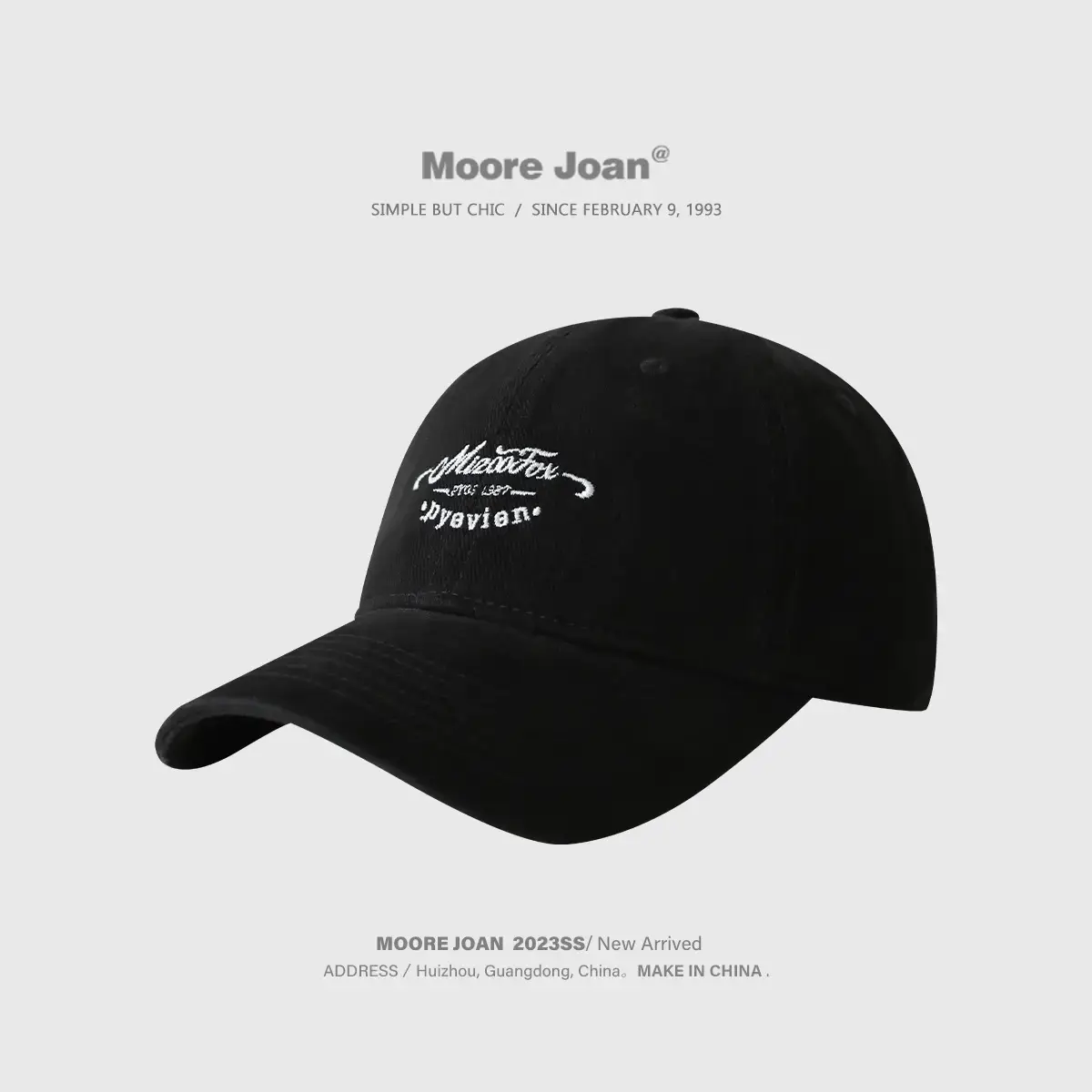 Men Women Beige Peak Cap Big Head Wide Brim - Image 8