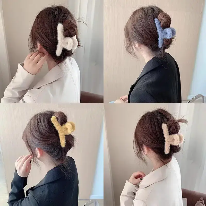 Autumn Winter Plush Clip Hairpin for Girls — feature 19