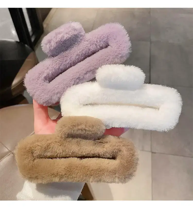 Autumn Winter Plush Clip Hairpin for Girls — feature 20