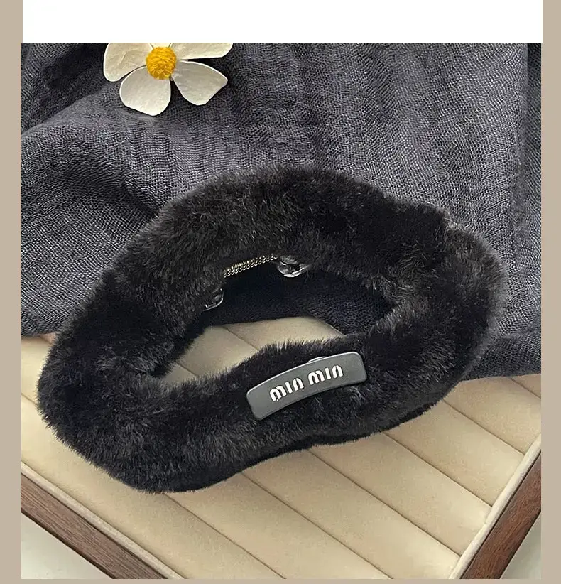 Autumn Winter Plush Clip Hairpin for Girls